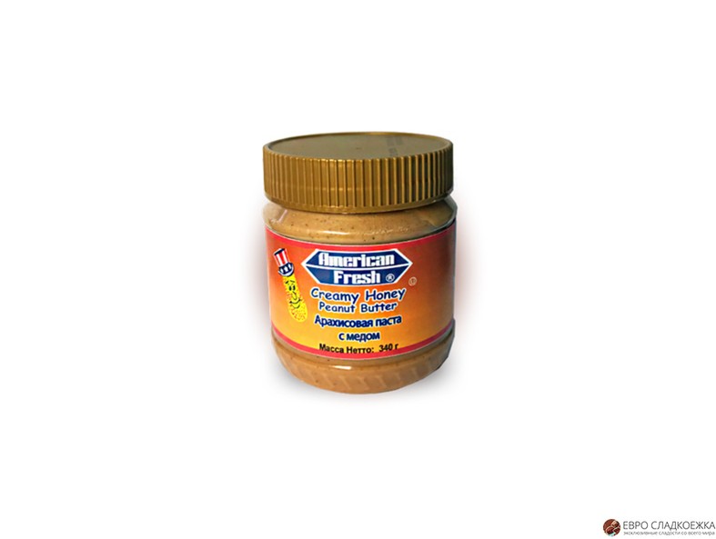 American Fresh Peanut Butter with honey 340 гр.