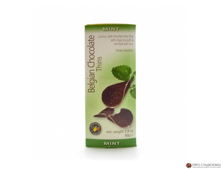 Belgian Chocolate Thins Mint 80 гр.