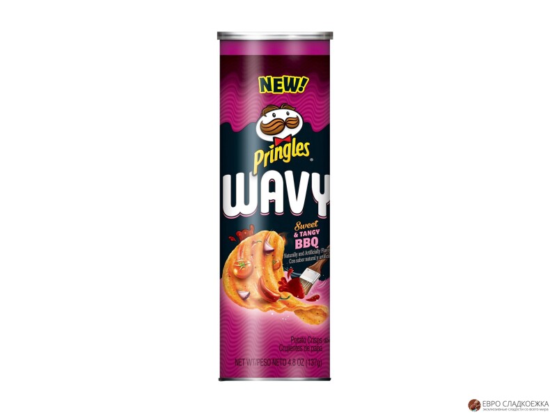 Pringles Wavy with spicy barbecue sauce 137 g.