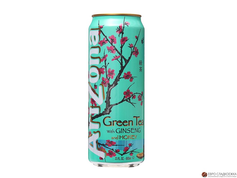 AriZona, Green Tea With Ginseng and Honey, 680 мл