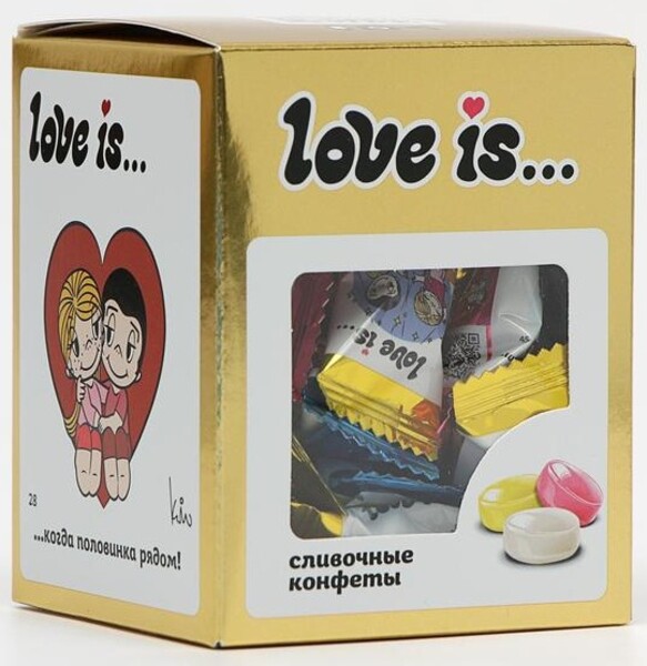 LOVE IS сливочные жев.конфеты Микс вкусов (ЗОЛОТО)105гр
