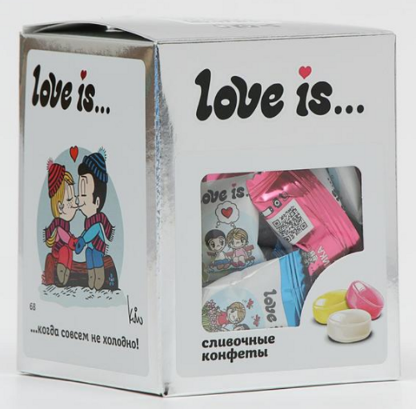 LOVE IS сливочные жев.конфеты Микс вкусов (СЕРЕБРО) 105гр