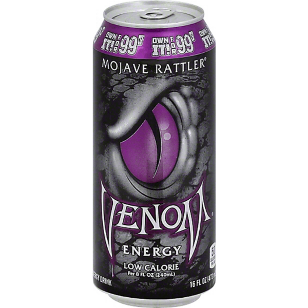 Газированный тонизирующий напиток Venom Mojave Rattler Low Calorie 473 ml