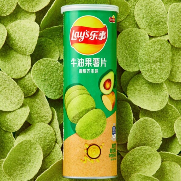 Чипсы Lay's Stax из картошки и авокадо со вкусом васаби 90 гр.