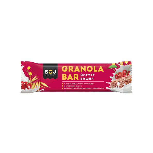 Злаковый батончик "GRANOLA BAR" со вкусом йогурта и вишни 40гр