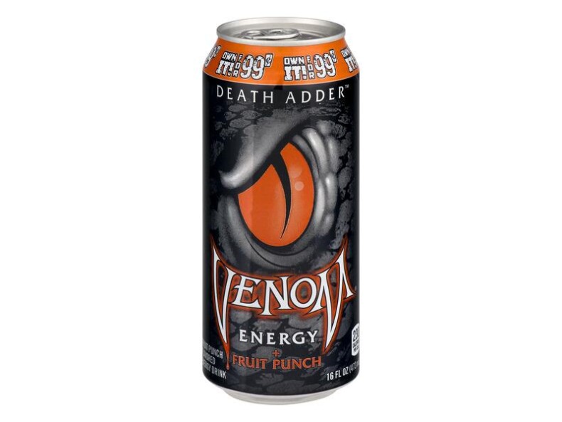 Газированный тонизирующий напиток Venom  Death Adder Fruit Punch 473 ml