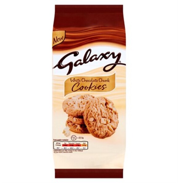 Печенье Galaxy с кусочками белого шоколада 180 г