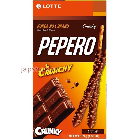 PEPERO Crunky , Соломка в шоколадной глазури 39г
