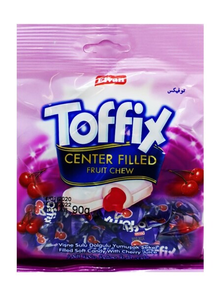 Жевательные конфеты кислые Тоффикс со вкусом вишни 90гр