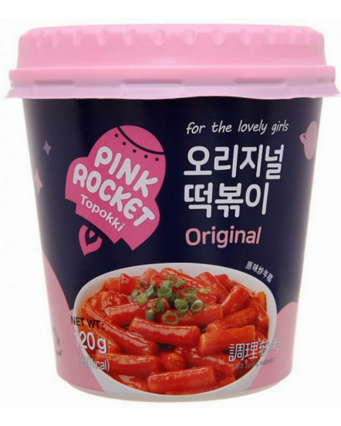Рисовые клецки с лапшой(рапокки)оригинальный вкус "Pink Rocket Original"120г